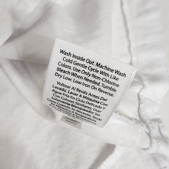 Time and Tru Womens Tank Top Size XXXL 22 Swing V Neck Linen Blend White Relaxed - Picture 10 of 10